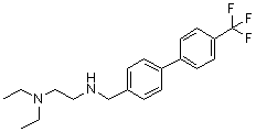 结构式 CAS# 304694-40-4, N-(2-(二乙基氨基)乙基)-4-(4-三氟甲基苯基)苄胺