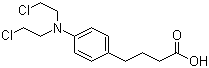 结构式 CAS# 305-03-3, 苯丁酸氮芥; 4-[双(2-氯乙基)氨基]苯丁酸
