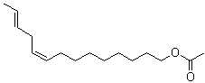 (9Z,12E)-9,12-Tetradecadien-1-ol acetate molecular structure (CAS 30507-70-1)