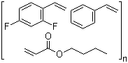 结构式 CAS# 305371-97-5, 2,5-二氟苯乙烯-苯乙烯-丙烯酸丁酯聚合物