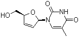 Stavudine molecular structure (CAS 3056-17-5)