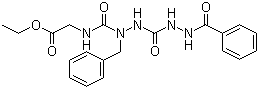 N-(2-Benzoylhydrazide)-N-(1-benzyl-2-carboxyhydrazide)-N-carboxyglycine ethyl ester molecular structure (CAS 3069-72-5)