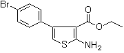 2-Amino-4-(4-bromophenyl)thiophene-3-carboxylic acid ethyl ester molecular structure (CAS 306934-99-6)