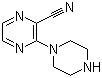 3-(哌嗪-1-基)吡嗪-2-甲腈分子结构 (CAS 306935-30-8)