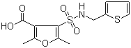 2,5-甲基-4-[[(2-噻吩基甲基)氨基]磺酰基]-3-糠酸分子结构 (CAS 306936-40-3)
