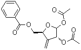 3-Deoxy-3-methylene-D-erythro-pentofuranose 1,2-diacetate 5-benzoate molecular structure (CAS 306960-22-5)
