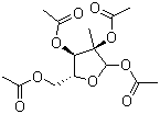 2-C-Methyl-D-ribofuranose tetraacetate molecular structure (CAS 306960-25-8)