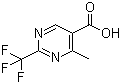 4-Methyl-2-(trifluoromethyl)-5-pyrimidinecarboxylic acid molecular structure (CAS 306960-74-7)