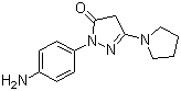 1-(4-氨基苯基)-3-(1-吡咯烷基)-5-吡唑酮分子结构 (CAS 30707-77-8)