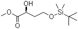 Methyl (S)-(-)-4-(tert-butyldimethylsilyloxy)-2-hydroxybutanoate molecular structure (CAS 307532-01-0)