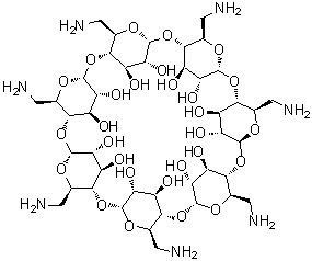 Per-6-amino-6-deoxy-beta-cyclodextrin molecular structure (CAS 30754-24-6)