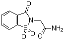 3-氧代-1,2-苯并异噻唑啉-2-乙酰胺 1,1-二氧化物分子结构 (CAS 30763-03-2)