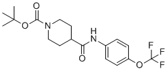 Tert-butyl 4-{[4-(trifluoromethoxy)phenyl]carbamoyl}piperidine-1-carboxylate molecular structure (CAS 308830-70-8)