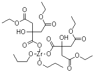 结构式 CAS# 308847-92-9, 双(二乙基柠檬酸)二丙醇锆