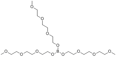Tris(2-(2-(2-methoxyethoxy)ethoxy)ethyl) orthoborate molecular structure (CAS 30989-05-0)