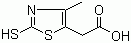 2-Mercapto-4-methyl-1,3-thiazol-5-yl-acetic acid molecular structure (CAS 31090-12-7)
