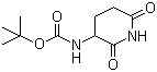 3-N-叔丁氧羰基氨基-2,6-二氧代哌啶分子结构 (CAS 31140-42-8)