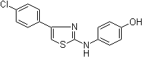 4-[[4-(4-Chlorophenyl)-2-thiazolyl]amino]phenol molecular structure (CAS 312636-16-1)