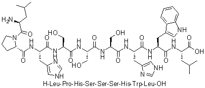 L-亮氨酰-L-脯氨酰-L-组氨酰-L-丝氨酰-L-丝氨酰-L-丝氨酰-L-组氨酰-L-色氨酰-L-亮氨酸分子结构 (CAS 312754-28-2)