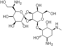 structure of CAS# 31282-04-9, Hygromycin B;O-6-Amino-6-deoxy-L-glycero-D-galacto-heptopyranosylidene-(1-2-3)-o-beta-D-talopyranosyl-(1-5)-2-deoxy-N3-methyl-D-streptamine