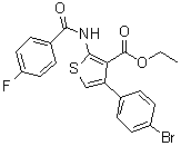 4-(4-溴苯基)-2-[(4-氟苯甲酰基)氨基]-3-噻吩羧酸乙酯分子结构 (CAS 312939-98-3)