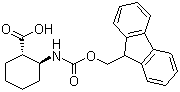 structure of CAS# 312965-07-4, Fmoc-(1S,2S)-2-Aminocyclohexanecarboxylic acid;(1S,2S)-2-[[(9H-Fluoren-9-ylmethoxy)carbonyl]amino]cyclohexanecarboxylic acid