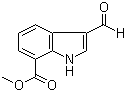 3-醛基吲哚-7-甲酸甲酯分子结构 (CAS 312973-24-3)