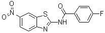4-Fluoro-N-(6-nitro-2-benzothiazolyl)benzamide molecular structure (CAS 313275-82-0)