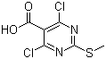 4,6-二氯-2-(甲硫基)嘧啶-5-甲酸分子结构 (CAS 313339-35-4)