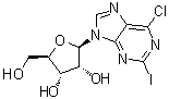structure of CAS# 313477-85-9, 6-Chloro-2-iodo-9-beta-D-ribofuranosyl-9H-purine
