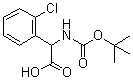 structure of CAS# 313490-25-4, 2-Chloro-alpha-[[(1,1-dimethylethoxy)carbonyl]amino]benzeneacetic acid;[(tert-Butoxycarbonyl)amino](2-chlorophenyl)acetic acid