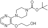 2-[3-(4-tert-Butoxycarbonyl-1-piperazinyl)-2-pyrazinyloxy]ethanol molecular structure (CAS 313654-84-1)