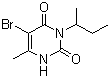 structure of CAS# 314-40-9, Bromacil;5-Bromo-3-sec-butyl-6-methyluracil; 5-Bromo-6-methyl-3-(1-methylpropyl)-2,4(1h,3h)-pyrimidinedione