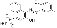 structure of CAS# 3147-14-6, Calmagite;3-Hydroxy-4-(6-hydroxy-m-tolylazo)naphthalene-1-sulfonic acid