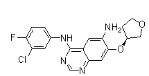 N4-(3-Chloro-4-fluorophenyl)-7-[[(3S)-tetrahydro-3-furanyl]oxy]-4,6-quinazolinediamine molecular structure (CAS 314771-76-1)