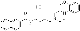 N-[4-[4-(2-Methoxyphenyl)-1-piperazinyl]butyl]-2-naphthalenecarboxamide monohydrochloride molecular structure (CAS 314776-92-6)