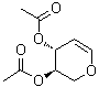 1,5-脱水-2-脱氧-D-苏式-戊-1-烯糖 3,4-二乙酸酯分子结构 (CAS 3152-43-0)