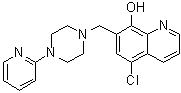 5-Chloro-7-[[4-(2-pyridinyl)-1-piperazinyl]methyl]-8-quinolinol molecular structure (CAS 315698-36-3)