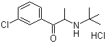 structure of CAS# 31677-93-7, Bupropion hydrochloride;Amfebutamone hydrochloride; 1-(3-Chlorophenyl)-2-[(1,1-dimethylethyl)amino]-1-propanone hydrochloride; 2-tert-Butylamino-1-(3-chlorophenyl)-propan-1-one hydrochloride