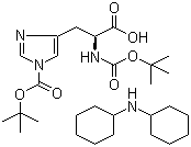N,1-Bis(Boc)-L-histidine dicyclohexylamine salt molecular structure (CAS 31687-58-8)