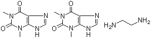 structure of CAS# 317-34-0, Aminophylline;Theophylline-ethylenediamine-addition compound (2:1); 3,7-Dihydro-1,3-dimethyl-1H-purine-2,6-dione cmpd. with 1,2-ethanediamine (2:1)