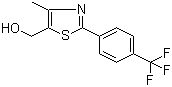 [4-Methyl-2-(4-(trifluoromethyl)phenyl)-1,3-thiazol-5-yl]methanol molecular structure (CAS 317318-96-0)