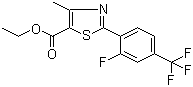 结构式 CAS# 317319-35-0, 2-[2-氟-4-(三氟甲基)苯基]-4-甲基-5-噻唑羧酸乙酯
