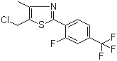5-(Chloromethyl)-2-[2-fluoro-4-(trifluoromethyl)phenyl]-4-methyl-1,3-thiazole molecular structure (CAS 317319-37-2)