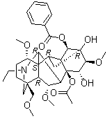 3-去氧乌头碱分子结构 (CAS 3175-95-9)