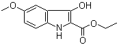 结构式 CAS# 318292-61-4, 3-羟基-5-甲氧基-1H-吲哚-2-甲酸乙酯