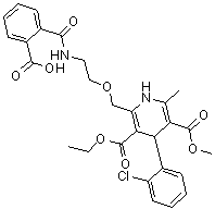 2-[[2-[(2-Carboxybenzoyl)amino]ethoxy]methyl]-4-(2-chlorophenyl)-1,4-dihydro-6-methyl-3,5-pyridinedicarboxylic acid 3-ethyl 5-methyl ester molecular structure (CAS 318465-73-5)