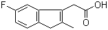 structure of CAS# 32004-66-3, (5-Fluoro-2-methyl-1H-inden-3-yl)acetic acid