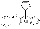 (R)-奎宁环-3-基 羟基二(2-噻吩基)乙酸酯分子结构 (CAS 320347-97-5)