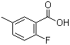 2-Fluoro-5-methylbenzoic acid molecular structure (CAS 321-12-0)